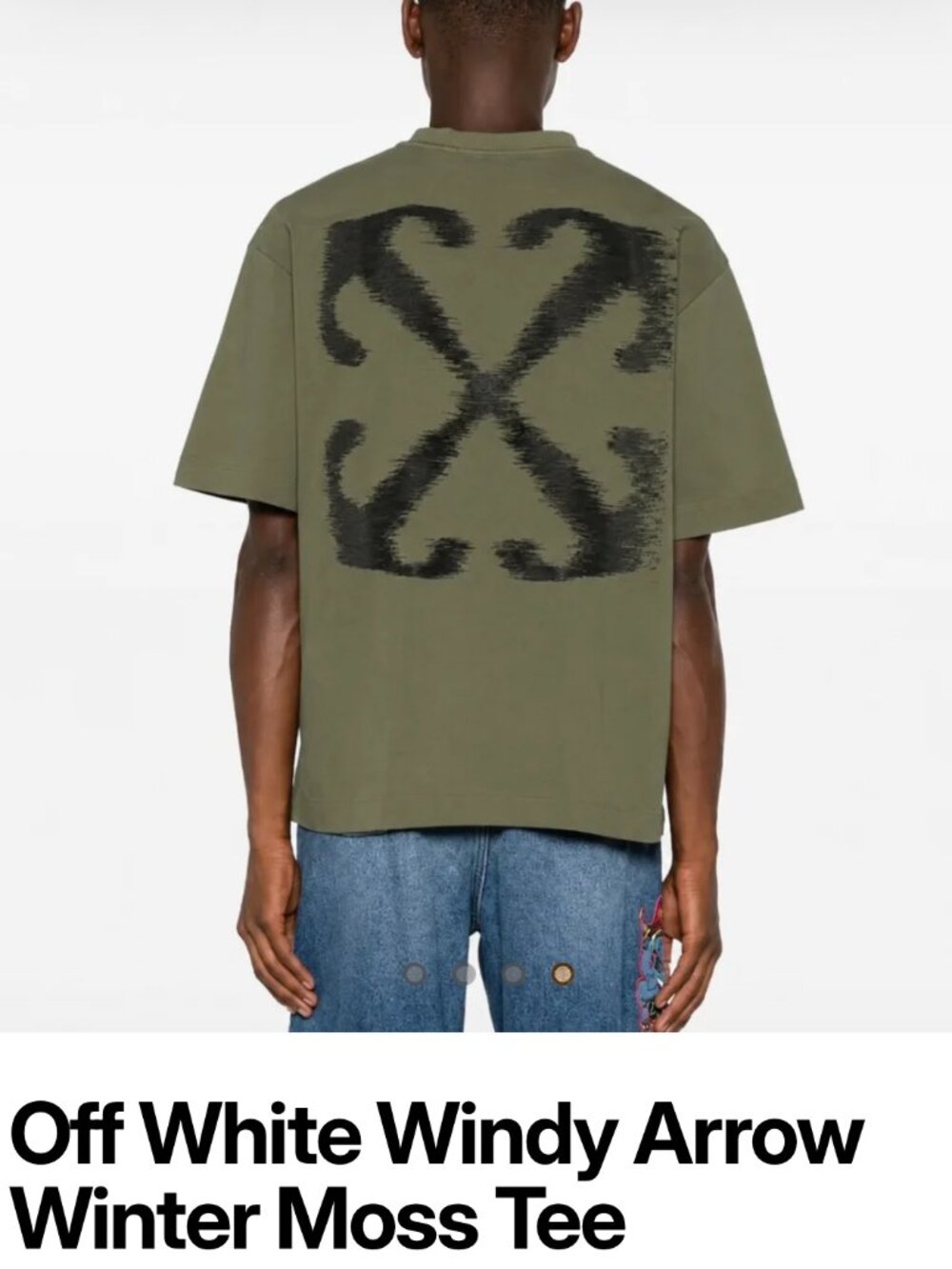 Off-White Windy Arrow Tee (Winter Moss)